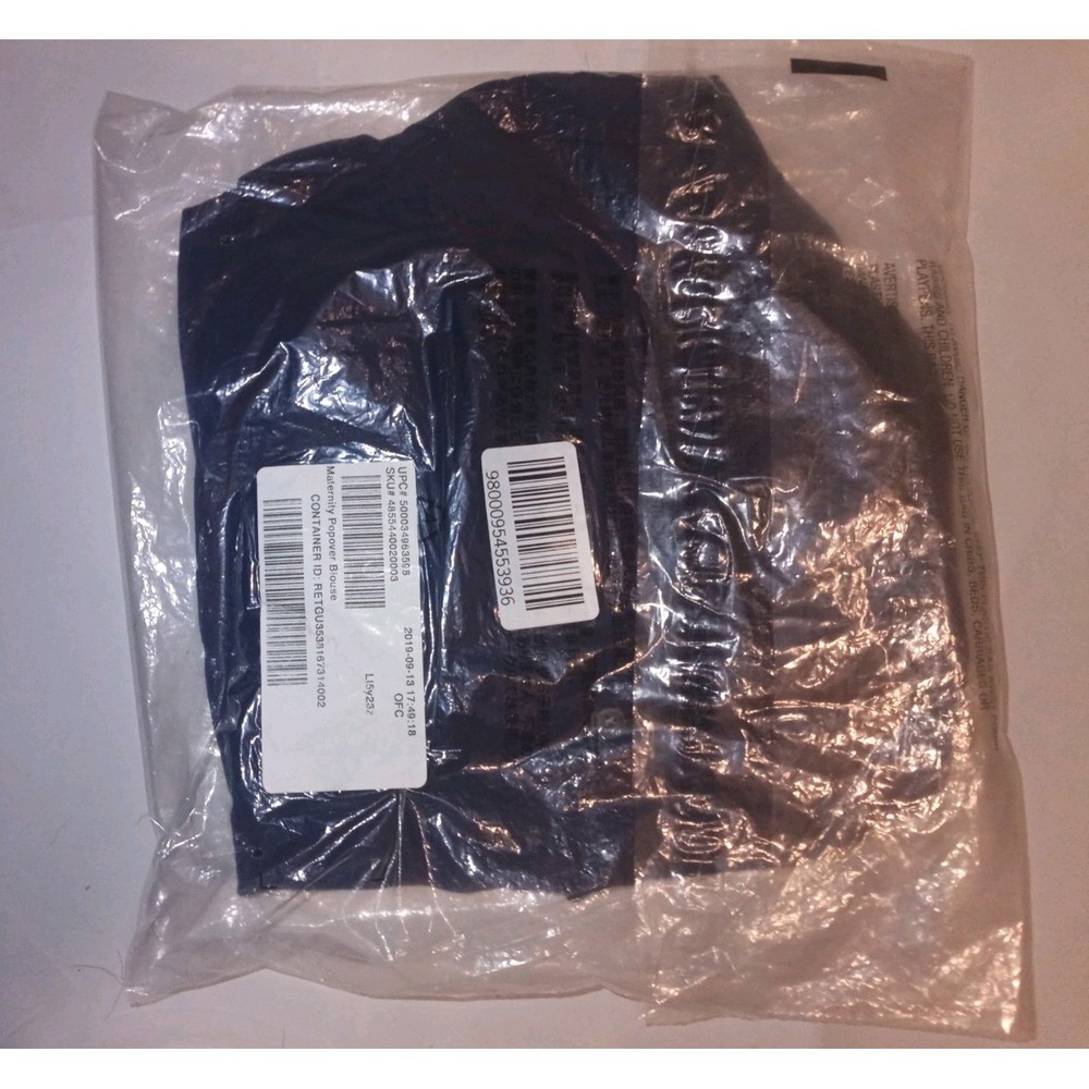 Gap Maternity Popover Shirt Navy Blue Size L Blouse 485544-00-1 NWT